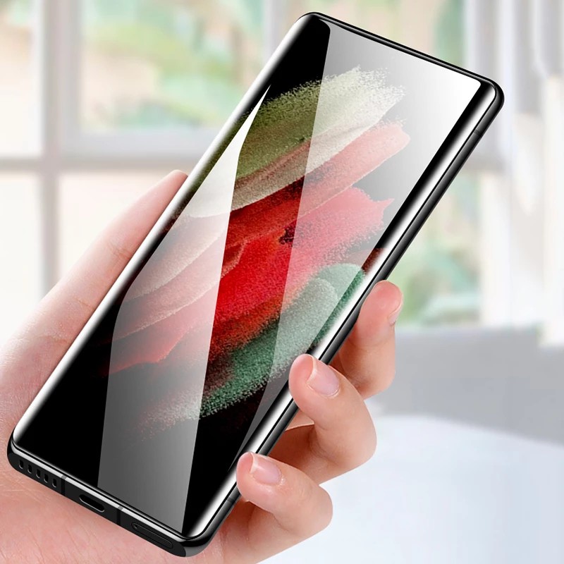 Samsung Galaxy Note 20 S20 S21 S22 S23 Ultra S10 Plus Note 8 9 10 Plus ฟิล์มกระจกนิรภัย กาวเต็มจอ (UV ใส)