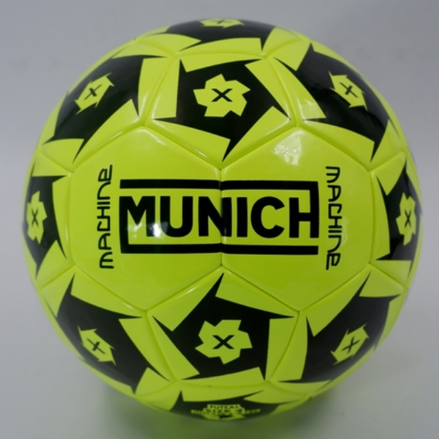MUNICH MACHINE FUTSAL BALL SIZE 4 STABILO BLACK + วาล์วเน็ตดั้งเดิม 100%