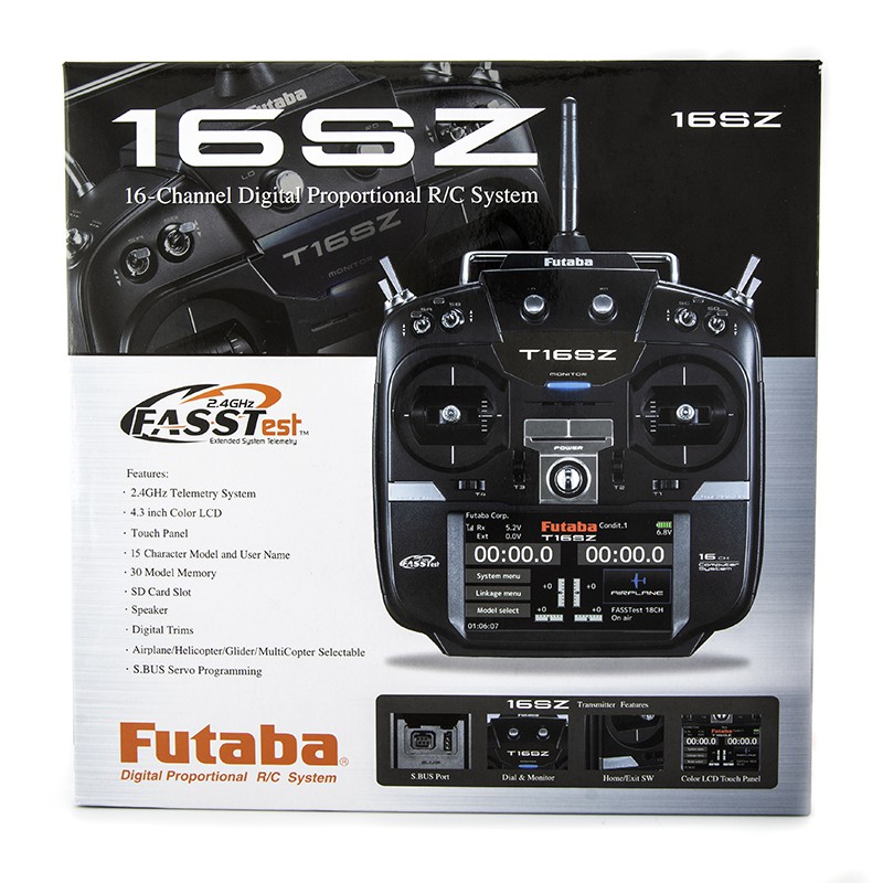 รีโมทบังคับวิทยุยี่ห้อFUTABA 16SZ Transmitter – 18-Channel Digital Proportional RC System