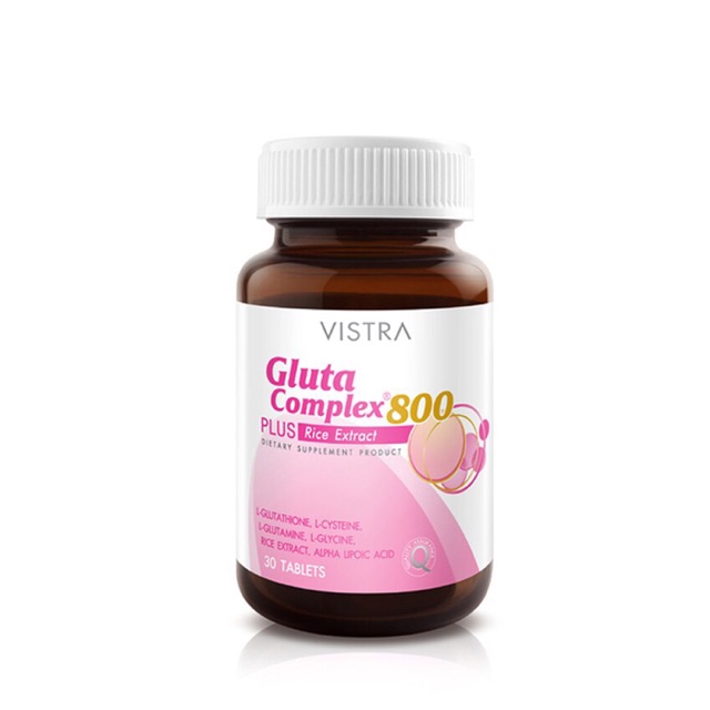 อายุยาววว. Vistra gluta complex 800 mg plus Rice Extract 30's ถูกมากก / กลูต้า วิสตร้า