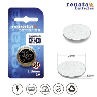 ถ่านกระดุม Renata CR2430 Lithium 3V ของแท้ ของใหม่