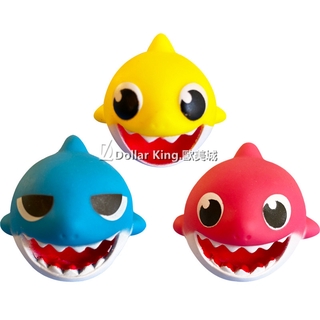 BB noice ชุดของเล่นอาบน้ําเด็ก รูปปลาฉลาม สีชมพู 3 ชิ้น Baby Shark Kids Bath Toys