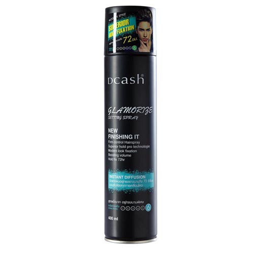 DCASH GLAMORIZE SETTING SPRAY 400ml (1766) ดีแคช แกลมเมอไรซ์ เซตติ้ง สเปรย์ สเปรย์จัดแต่งทรงผม