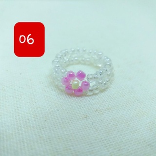 แหวนลูกปัดโทนพาสเทลขนาด 3 mm.