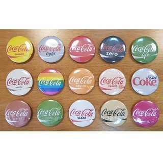 ชุดเข็มกลัด COCA-COLA COKE เซตใหญ่ 15 รสชาด 15 สี สวยงามมาก ของใหม่ หายาก