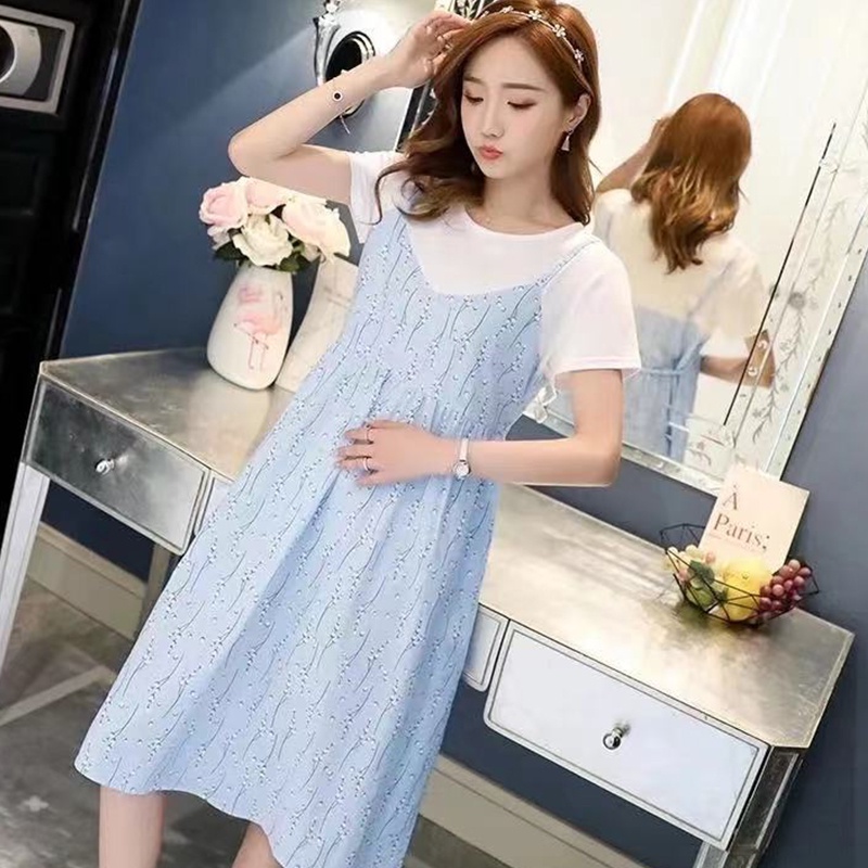 ชุดกระโปรงคลุมท้องแขนสั้นทรงหลวม สวมง่ายใส่สบาย ชุดคนท้อง ชุดคลุมท้องสำหรับคุณแม่ตั้งครรภ์ ชุดคลุมท้องสีสันสดใส ราคา ถูกที่สุด ดีลบีเคเค แกลเลอรีภาพที่ 7