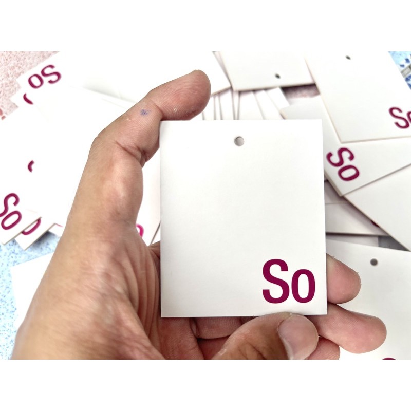 ป้ายห้อย So ( Kohl's ) ขนาด 5.6x6.8 cm. ( 50 ใบ )