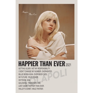 โปสเตอร์ปกอัลบั้ม Happier Than Ever - Billie Eilish