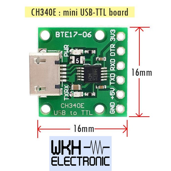 CH340E โมดูล USB เป็น TTL CH340 CH 340 โมดูลแปลง USB TTL