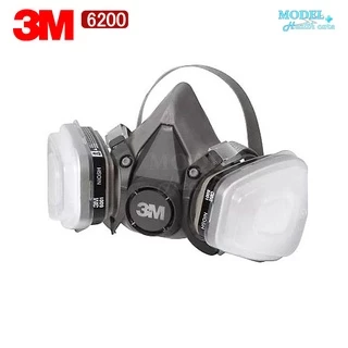 ❗ฟรีแว่นตา 3M 6200 ตลับกรอง 6001 หน้ากากป้องกันสารเคมี หน้ากากป้องกันฝุ่น PM 2.5 พ่นยา พ่นสี ✅(ของแท้ 100%)