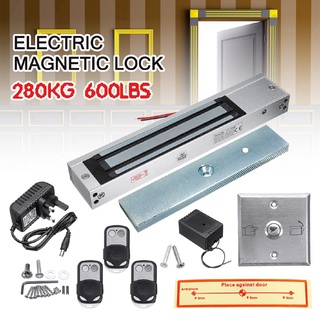 อุปกรณ์ล็อคประตูไฟฟ้า ระบบแม่เหล็ก 280 กก. 600LB และรีโมตล็อคประตูไฟฟ้า 3 ระบบ