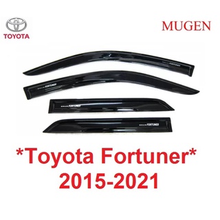 MUGEN กันสาด Toyota Fortuner 2015 - 2021 กันสาดประตู โตโยต้า ฟอร์จูเนอร์ กันลม Windshield Visor คิ้วกันสาด กันสาดรถยนต์