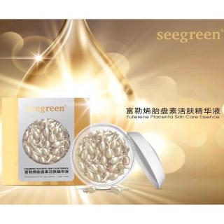 Seegreen เอสเซนส์บำรุงผิว รกแกะฟูลเลอรีน ให้ความชุ่มชื้น ต่อต้านริ้วรอย ยกกระชับผิว (40 แคปซูล / กล่อง)