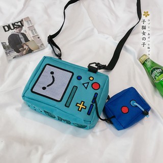 { พร้อมส่ง } กระเป๋าสะพายข้างผ้าแคนวาสปักลายรูป Gameboy