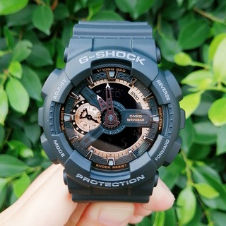 นาฬิกาจีช็อคของแท้ CASIO® G-Shock รุ่น GA-110RG-1ACR (55 mm, ตัวเรือนสีดำ, สายเรซินสีดำ) *รับประกันแท้ 100%ไม่แท้คืนเงิน