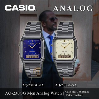 Casio ของแท้ รุ่น AQ-230GG นาฬิกาผู้ชาย นาฬิกาสเตนเลส