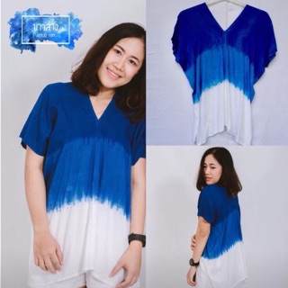 เสื้อมัดย้อมครามธรรมชาติ สีสวย