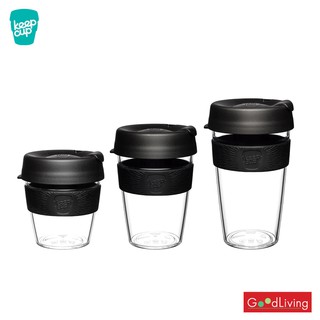 KeepCup แก้วกาแฟ Original Clear Edition 8 oz,12 oz,16 oz - สี BLACK