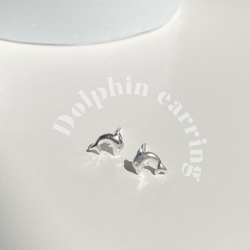 annita.silver - dolphin earring// silver925 ต่างหูปลาโลมา ต่างหูเงินแท้925 ไม่แพ้ไม่คัน เหมาะสำหรับคนแพ้ง่าย