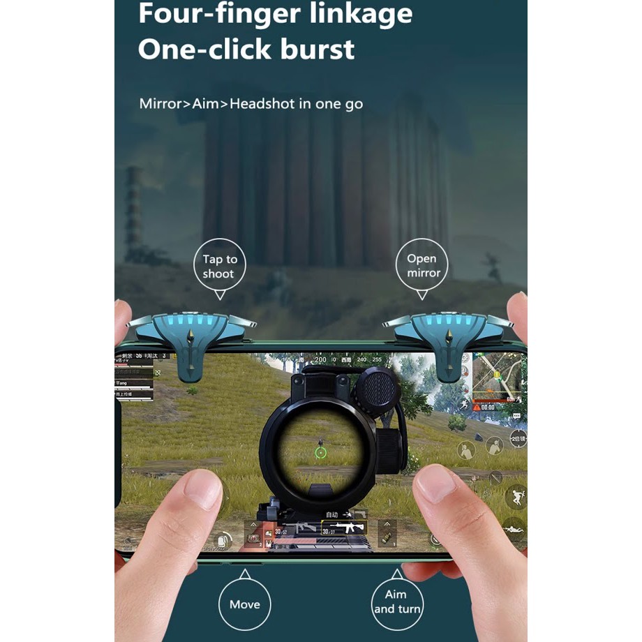 20201ใหม่ล่าสุด F01โทรศัพท์มือถือเกมจอยสติ๊ก Trigger Controller GamepadสำหรับPUBGป้องกันรอยขีดข่วนความไวแบบพกพา