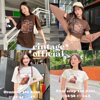 Cintage♡ CT1661 Chococat by cintage 655 🍫 เสื้อยืด เสื้อครอป