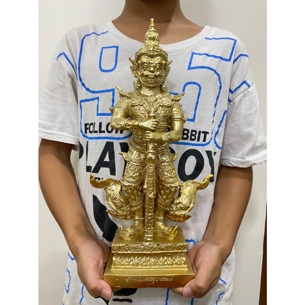 ท้าวเวสสุวรรณโณ ทองเหลืองแท้ทั้งองค์ พรีเมี่ยม มีบริการสลักชื่อผู้ถวาย ผ่านพิธีมงคลแล้ว รูปปั้นท้าวเวสสูง14นิ้ว มีสองสี