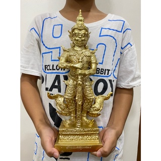 ท้าวเวสสุวรรณโณ ทองเหลืองแท้ทั้งองค์ พรีเมี่ยม มีบริการสลักชื่อผู้ถวาย ผ่านพิธีมงคลแล้ว รูปปั้นท้าวเวสสูง14นิ้ว มีสองสี