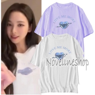 คอตต้อนคอกลมเสื้อยืดผ้าฝ้าย พิมพ์ลาย karina aespa LOVE ME MORE Images Of The Heart KPOP สไตล์เกาหลี สําหรับผู้หญิง และผู