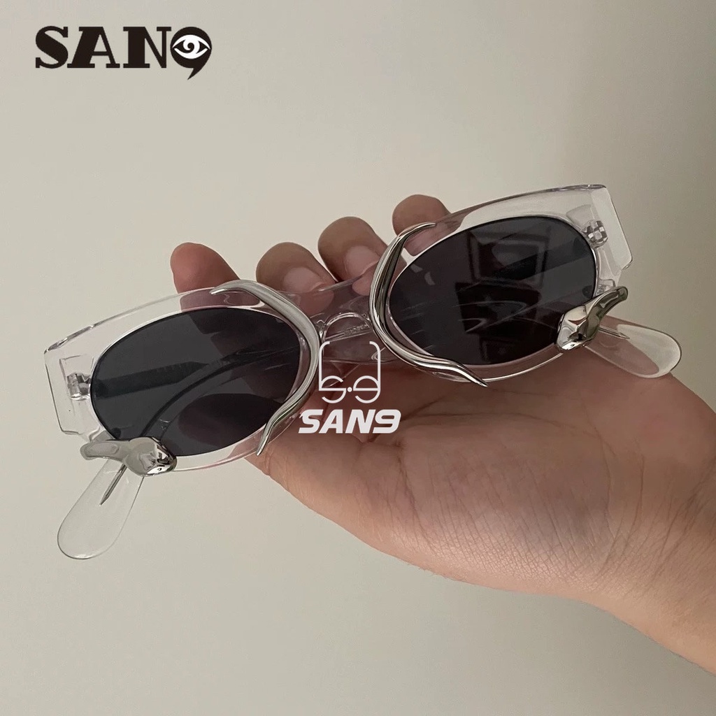 【พร้อมส่ง】COD(San9) แว่นตากันแดดแฟชั่น Y2K ทรงสามมิติ สไตล์เรโทร สําหรับผู้หญิง