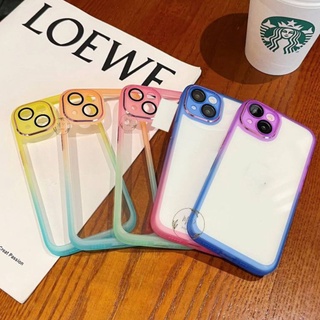 เคสหลังใสแข็ง ขอบสีทูโทน สีสดสวย ไอ13 13โปร 13โปร แมกซ์