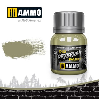 Ammo By MIG - AMIG0606 DRYBRUSH Medium Green