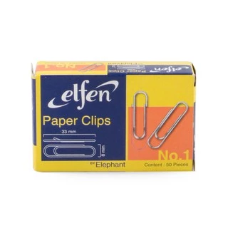 ลวดเสียบ (กล่อง 50 ตัว) เอลเฟ่น เบอร์ 1 Elfen paper clips No.1