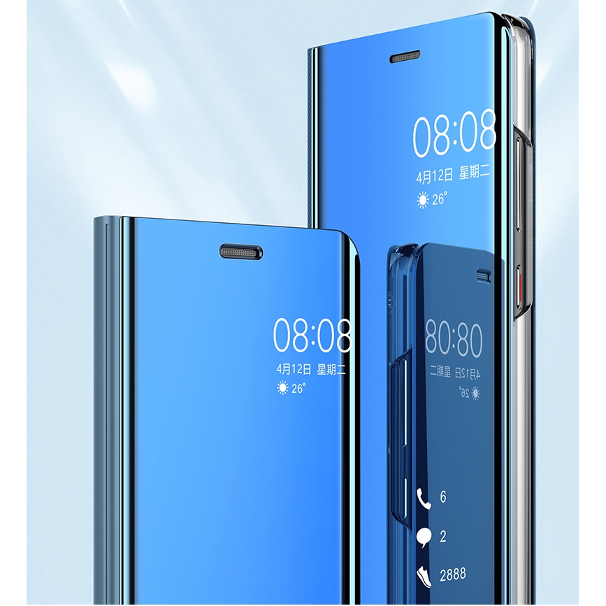 Samsung Mirror Casing Galaxy M30/A20E/A2 Core/C7 Pro/C9 Pro/C8/A8S/A6S Cover Flip Stand Clear View Case XPYp
