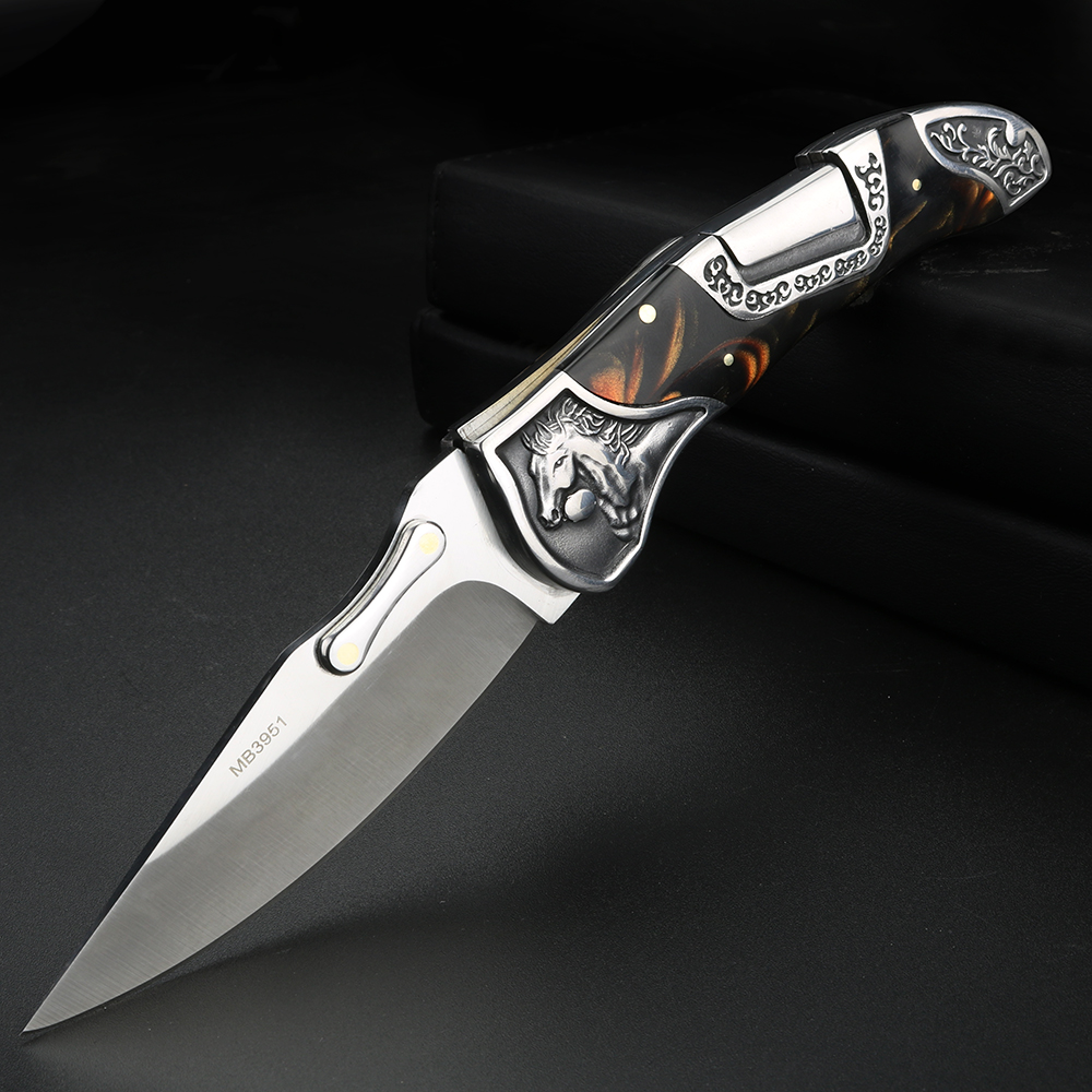 Ρℤ มีดพับมีดพับ Xuanfeng มีดกลางแจ้งป้องกันตัวเองมีดทหารมีดล่าสัตว์ป่าอยู่รอดมีดพกพาแบบพกพา