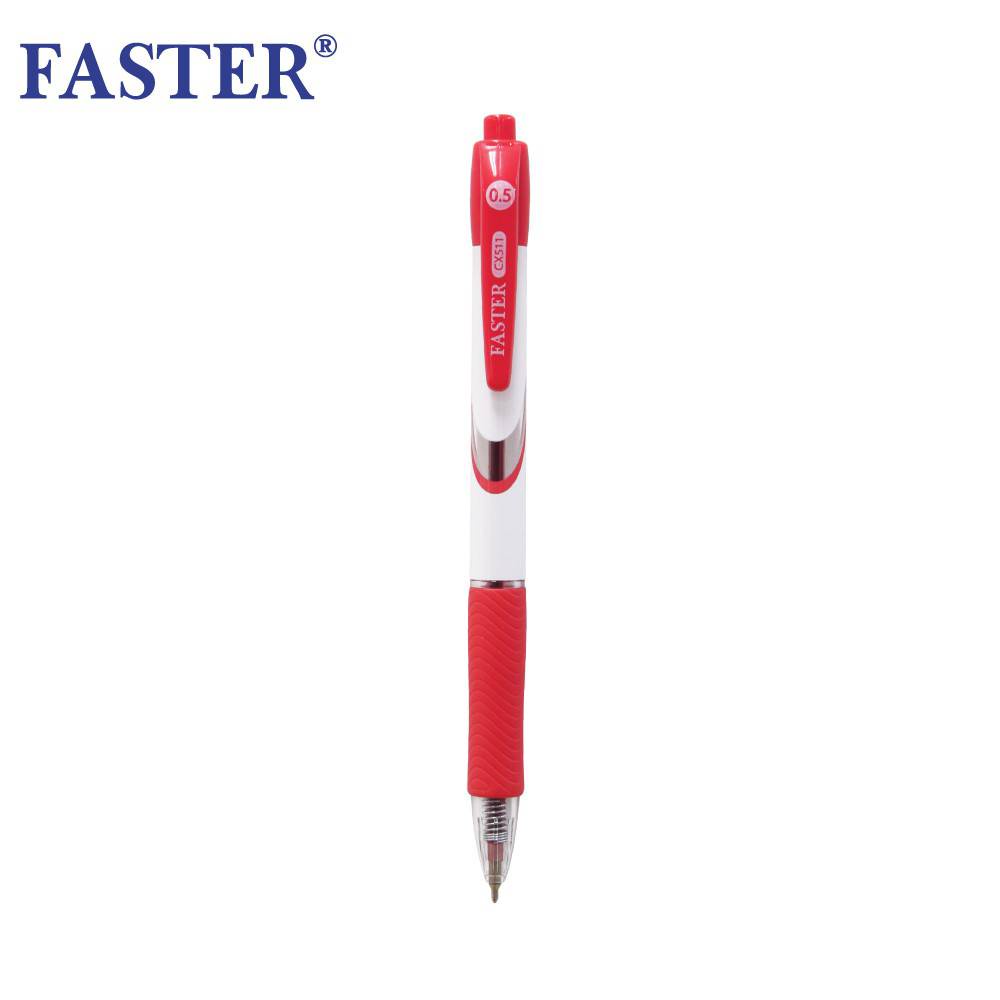 ปากกา FASTER (ฟาสเตอร์) CX511 ปากกาลูกลื่น ลายเส้น 0.5 ชนิดกด CX-KNOX เขียนลื่น คมชัด (1ด้าม)