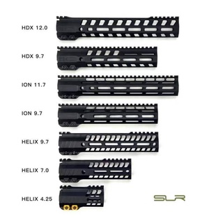 ชุดรางหน้า SLR รุ่นHELIX ขนาดความยาว 7นิ้ว ระบบM-lok ทำจากวัสดุ อะลูมิเนียม  น้ำหนักเบา