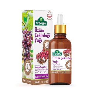 น้ำมันเมล็ดองุ่น Grape Seed Oil สินค้าจากประเทศตุรกี ใช้ทาบำรุงผิวหน้า ขนาด 50 ml. (พร้อมจัดส่ง)