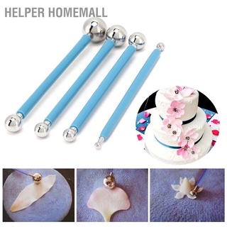 Helper Homemall ลูกบอลโลหะ 4 ชิ้น / ชุดสําหรับทําเค้กเบเกอรี่