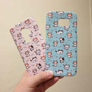 เคสแข็งเปิดหัวเปิดท้าย Samsung ลายแมวสีชมพู แมวสีฟ้าS10 S10e Note 10 8 5 4 3 S9+ S8+ s7edge S9 S8 S7