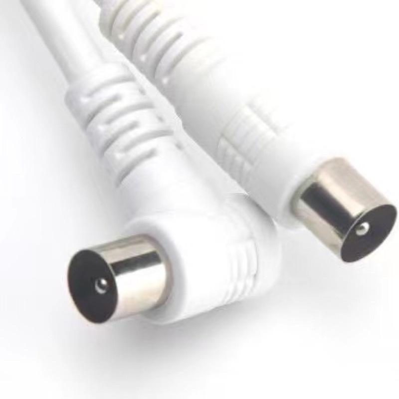 TV Cable สายอากาศทีวี สายทีวี สีขาว ยาว 1.8/3/5/10/15 เมตร ใช้ทองแดงบริสุทธิ์ นำสัญญาณได้ดี