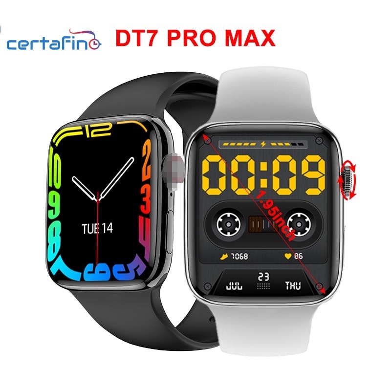 Dt7 PRO MAX สมาร์ทวอทช์ เชื่อมต่อบลูทูธ หน้าจอ HD 1.95 นิ้ว วัดอัตราการ ...