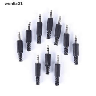 [wenlia21] อะแดปเตอร์แจ็คเชื่อมต่อหูฟังสเตอริโอ ตัวผู้ 3.5 มม. 10 ชิ้น ต่อล็อต