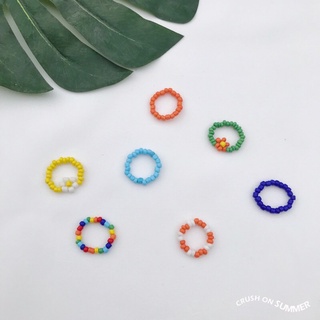 แหวนลูกปัด handmade พร้อมส่ง