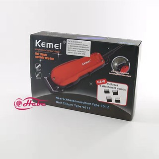 KEMEI รุ่นKM-9012 ปัตตาเลี่ยนตัดผม มอเตอร์แรง มาพร้อมหวีรอง 4 ขนาด ปัตตาเลี่ยน แบตตาเลี่ยน บัตตาเลี่ยน บัตเลี่ยนตัดผม