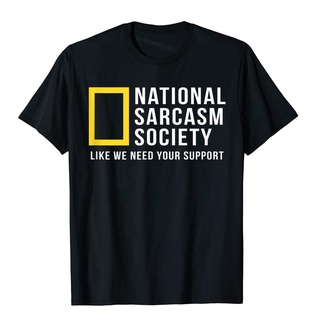 เสื้อยืดผ้าฝ้ายพิมพ์ลายแฟชั่น เสื้อยืด ผ้าฝ้าย พิมพ์ลาย National Sarcasm Society สําหรับผู้ชาย