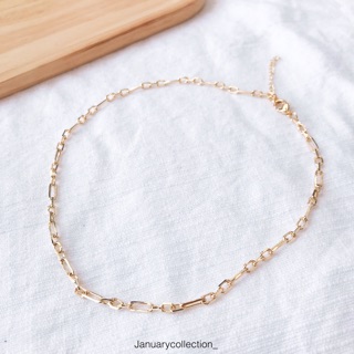 minimal chain choker - สร้อยโซ่สีทอง สวยดูแพงสุดๆ สายเกาหลีต้องมี ให้ความน้อยแต่มากกกก ✨