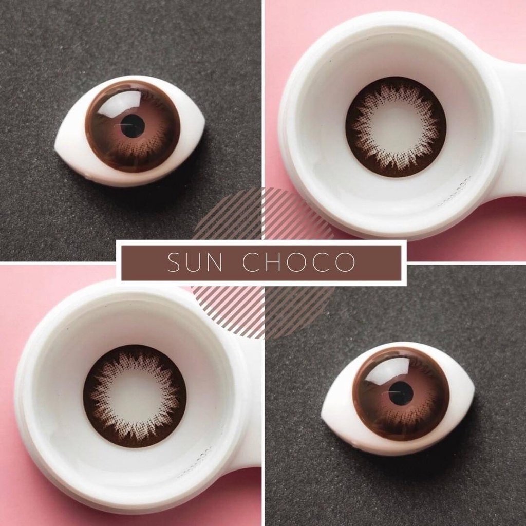 💜 Sun Choco Brown บิ๊กอาย สีช็อคโก้ สีน้ำตาล แบ๊ว ตาโต Dream Color1 Contact Lens Bigeyes คอนแทคเลนส์ สายตาสั้น