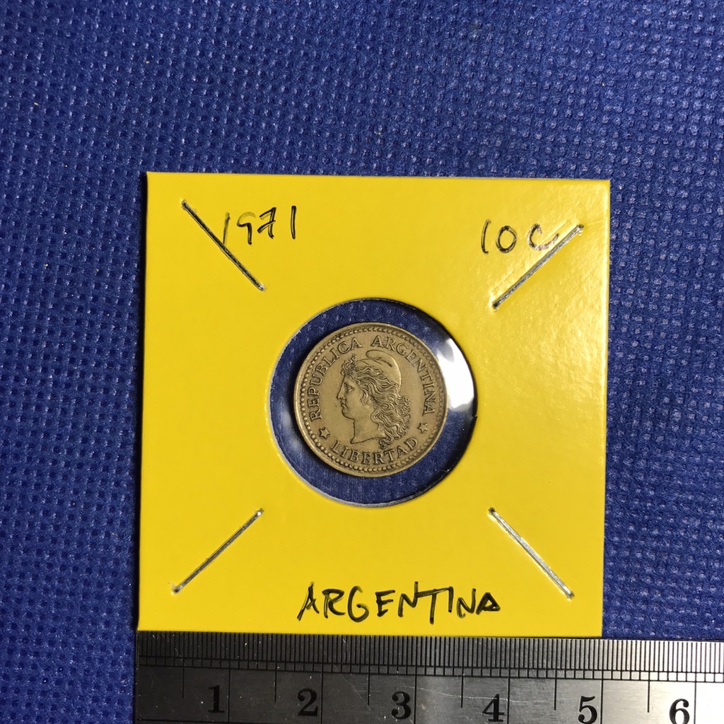 Special Lot No.60176 ปี1971 อาร์เจนติน่า 10 CENTAVOS เหรียญสะสม เหรียญต่างประเทศ เหรียญเก่า หายาก ราคาถูก