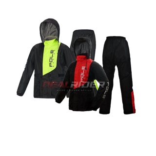 โปรโมชั่น : ชุดกันฝน POLE RACING พร้อมกระเป๋าเก็บชุด S -3XL เขียวแดง