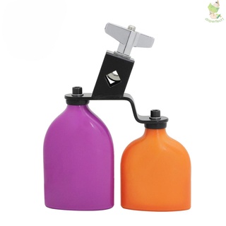 Bicolor Cowbell for Drum Set High and Low Tones Midium Size Double Mounted Bell Kit   Percussio